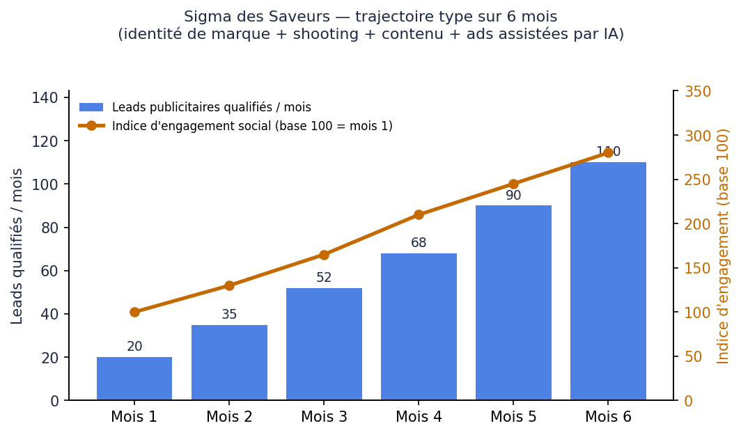 Croissance des leads et de l'engagement social, Sigma des Saveurs